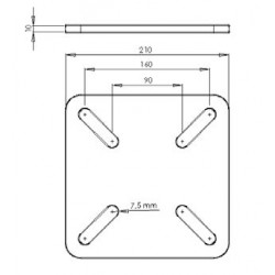 contre platine pour safeline ligne de vie