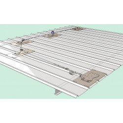 Ligne de vie horizontale sur bac aluminium