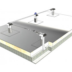 Ligne de vie sécurité toiture dalle béton