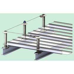 Ligne de vie charpente métallique ou bois à crapauter