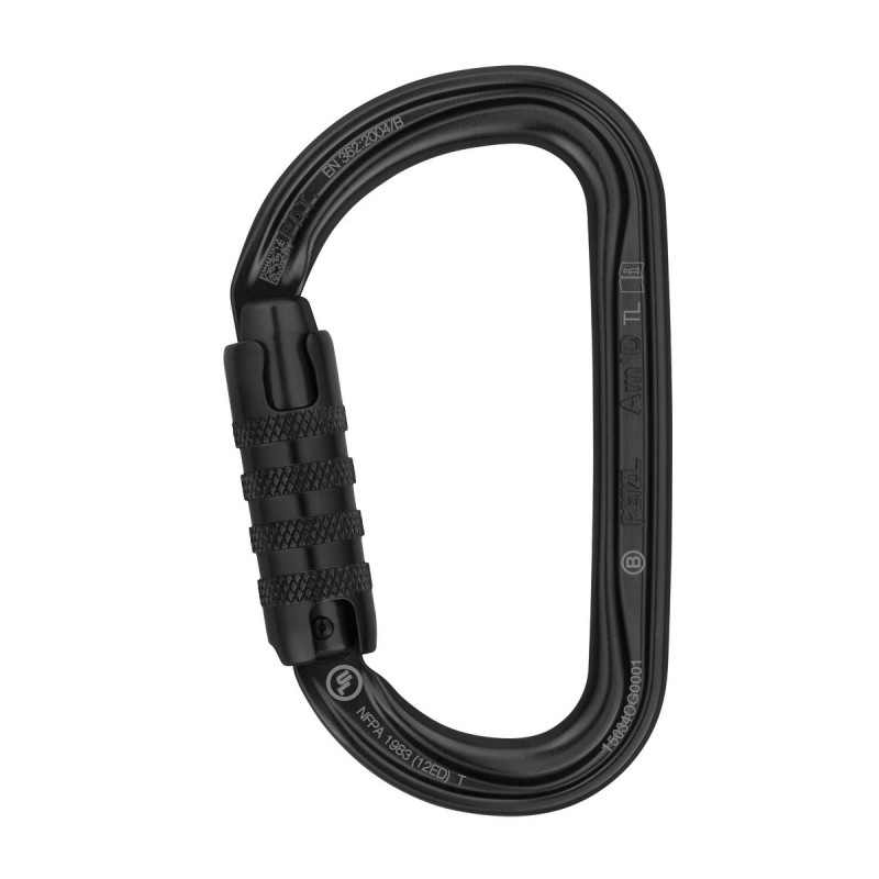 Mousqueton de sécurité Am'D Triact Lock Noire Petzl Mousqueton de sécurité Am'D Triact Lock Noire Petzl