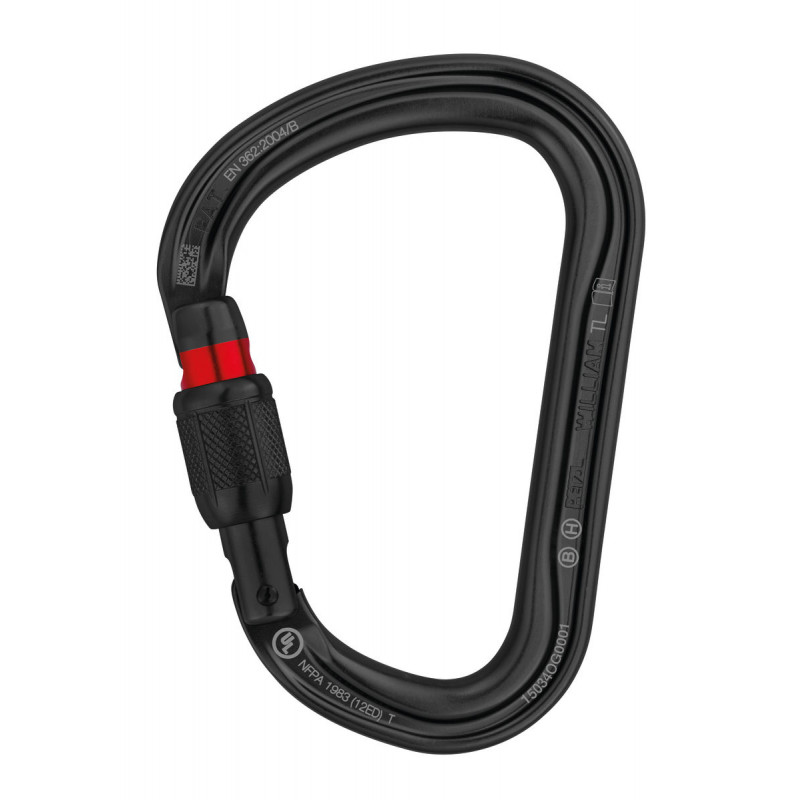 Mousqueton William Screw Lock Noir Petzl Mousqueton William Screw Lock Noir Petzl