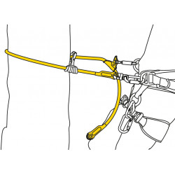 Longe de maintien au travail spéciale élagage Microflip Petzl