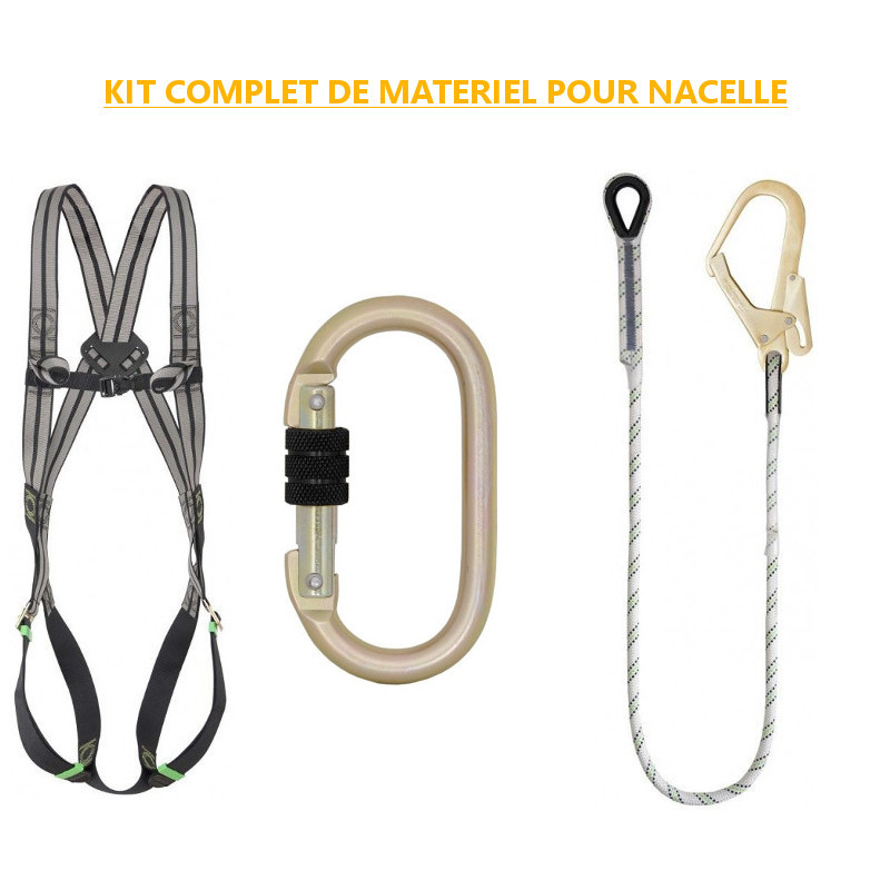 Kit complet de matériel de sécurité pour le travail sur nacelle