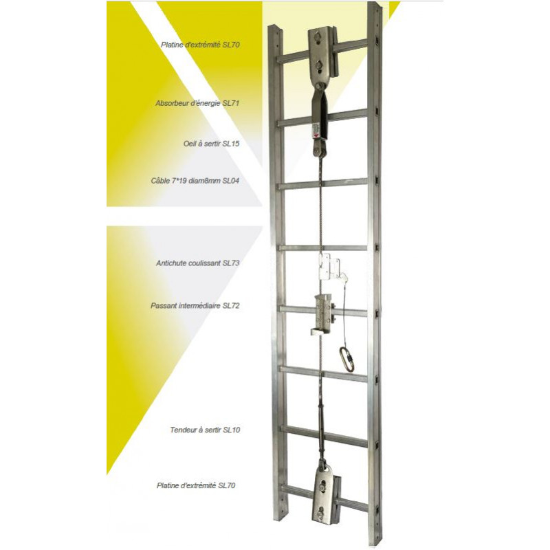 Antichute coulissant sur corde de 10m