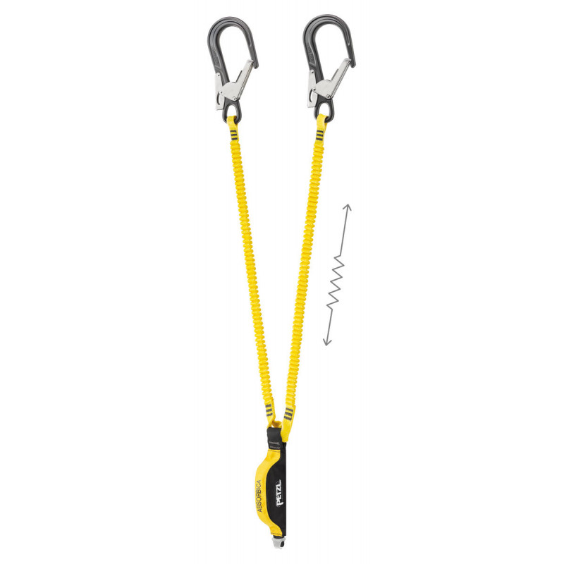 Longe double Absorbica-Y MGO de Petzl avec absorbeur d'énergie intégré élastique Longe double Absorbica-Y MGO de Petzl avec absorbeur d'énergie intégré élastique