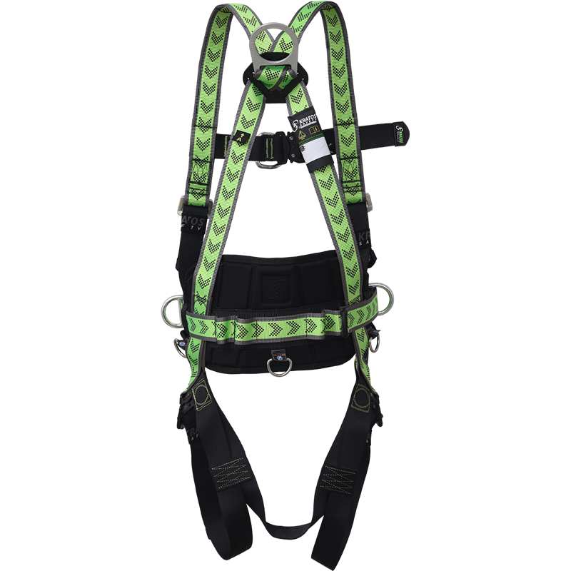 Kratos Harnais Antichute 2 Points – 3 Boucles Rapides, EN361, Confort & Sécurité 140 Kg