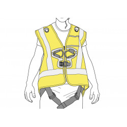 PETZL - Veste HI-VIZ - Harnais Newton - Jaune