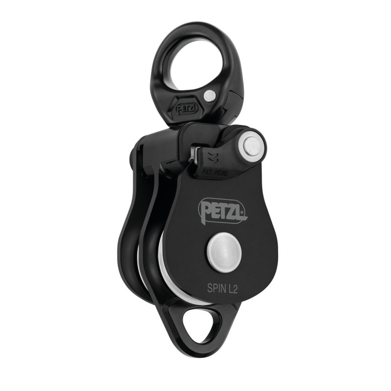 PETZL - POULIE DOUBLE SPIN L2 - NOIR