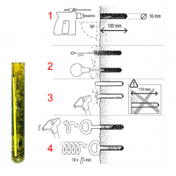 PETZL - Ampoule de colle amarrage Bat'inox (x 10)