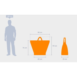 PLUCEO - Sac de levage pour éolienne - Square tool bag - 150kg - 150L