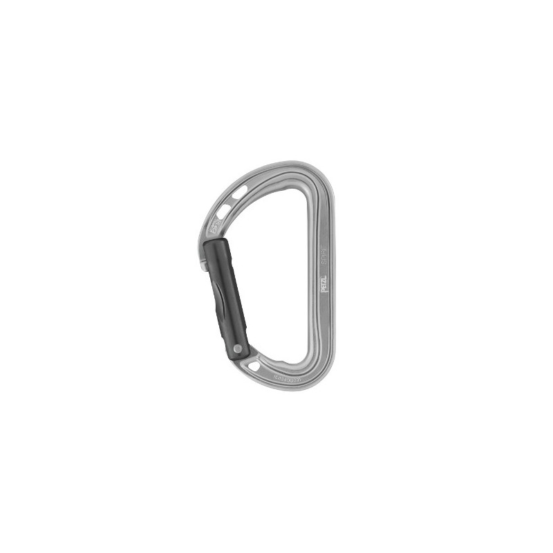 Mousqueton PETZL - Idéal pour travaux en hauteur - EN12275 Couleur Gris  Doigt droit