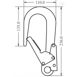 KRATOS SAFETY - Mousqueton d'échafaudage alu verrouillage automatique