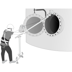 KRATOS SAFETY - Ancrage pour potence suspendue - Easysafeway 2 accès latéral