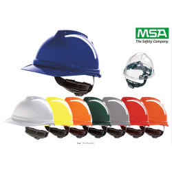 MSA - Casque de protection -  Casque de sécurité V-Gard® 500 non ventilé - Fas-Trac III PVC