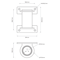 3M - Ancrage - Embase de fixation murale