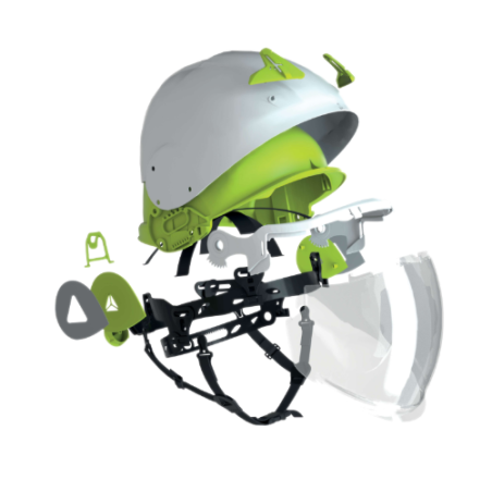 Visière De Protection Delta Plus FS20CPARC10 Flash Shield Avec Mentonnière - Neuf, Anti-Rayures