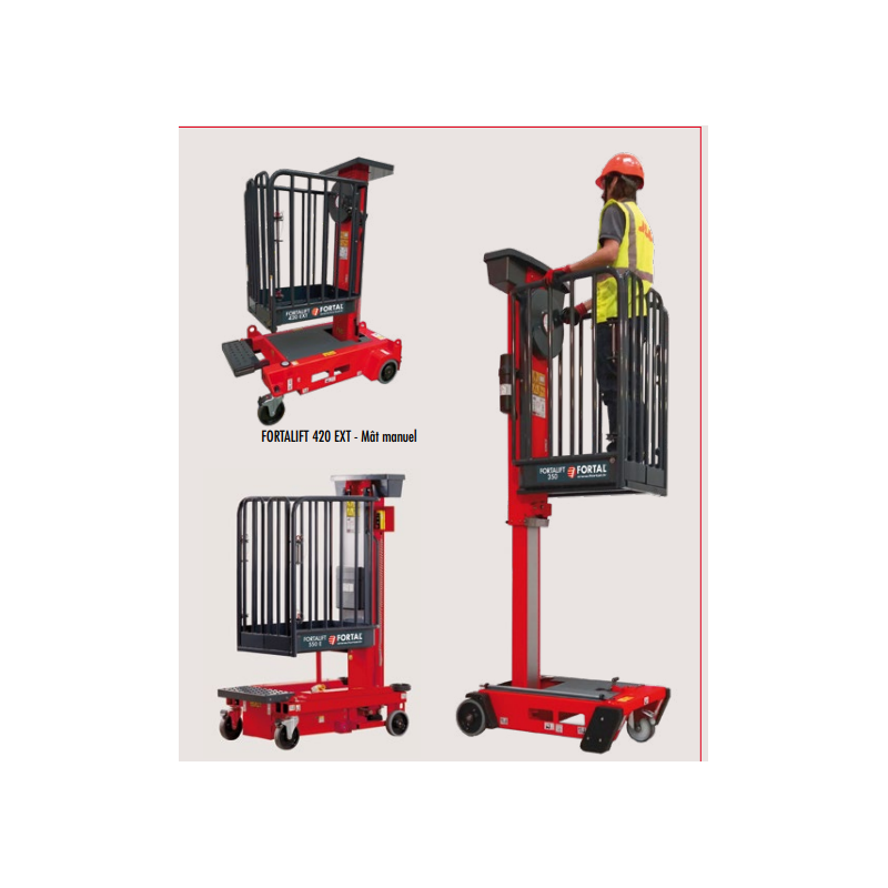 FORTAL - Protection antichute - Plateforme élévatrice - 4.2m hauteur de travail FORTAL - Protection antichute - Plateforme élévatrice - 4.2m hauteur de travail