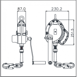 KRATOS SAFETY - Antichute à rappel automatique 10m - KALIPSO