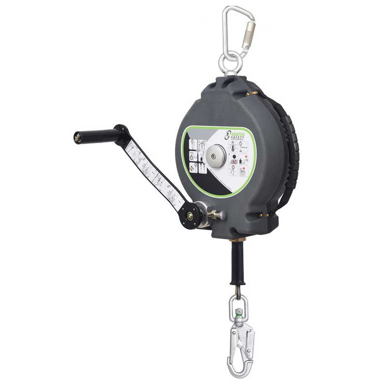 KRATOS SAFETY - KALYPSO - Antichute à rappel automatique avec système de récupération intégré, lg 30 m KRATOS SAFETY - KALYPSO - Antichute à rappel automatique avec système de récupération intégré, lg 30 m