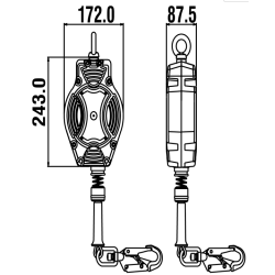 KRATOS SAFETY - Antichute à rappel automatique - HELIXON - câble -10 m