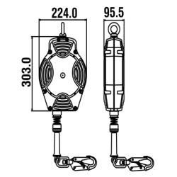 KRATOS SAFETY - Antichute à rappel automatique - HELIXON câble, 20m