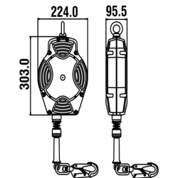 KRATOS SAFETY - Antichute à rappel automatique - HELIXON câble - 15 m