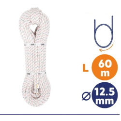 BEAL - Corde statique - ERGO 12,5 + 2 terminaisons cousues / 60M