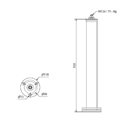 FALLPROTEC - Ancrage - Potelet Unipost 530mm