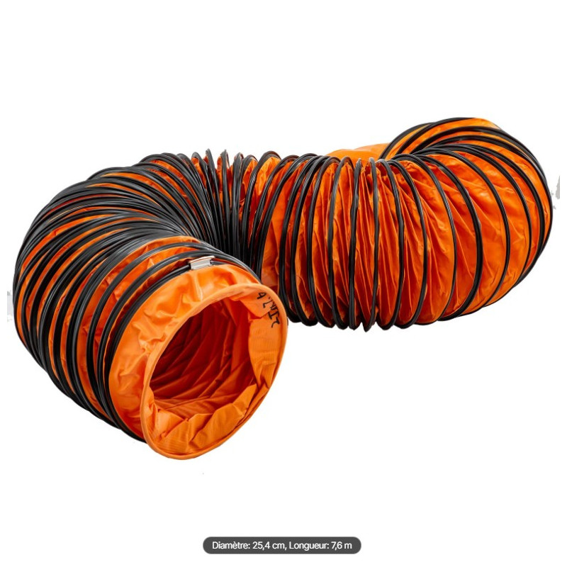 PLUCEO - Gaine pour ventilateur PL279, diamètre 25.40cm, longueur 7.6m